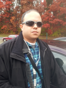 Blind graduate student Luis Fontanez, Jr.
