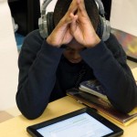 Sovereign Avenue School student using Learning Ally audiobooks.