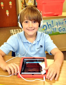 Student with dyslexia at the Schenck School