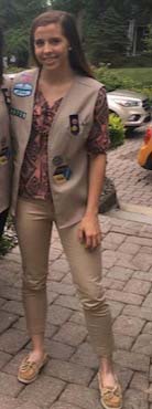 Caitlynn in Her Girl Scout Uniform