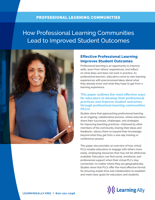 Learning Ally Professional Learning White Paper
